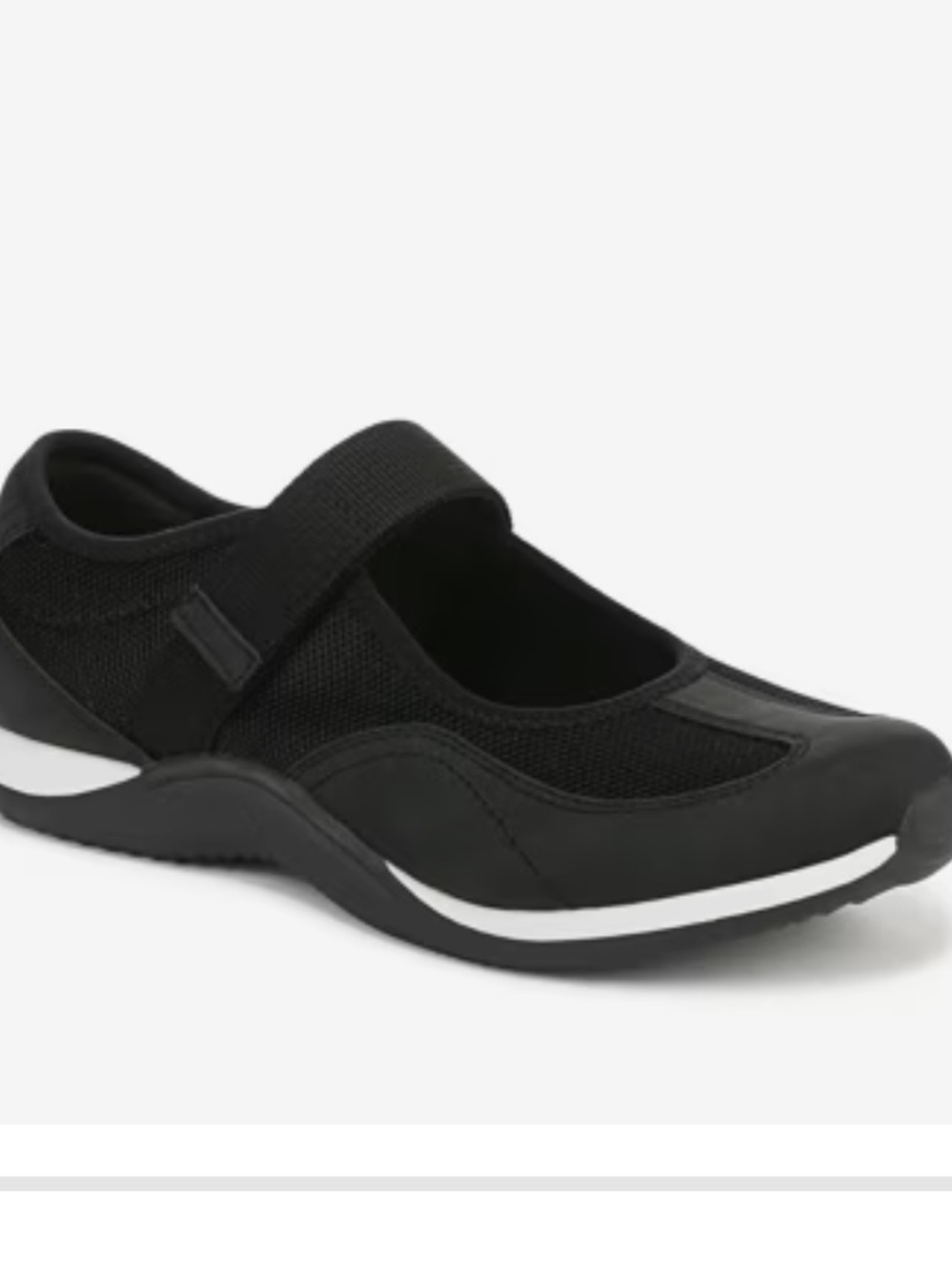 Dr. Scholl's Goodie Sport Mary Jane Comfort Shoe Size 7 Black Hook & Loop New